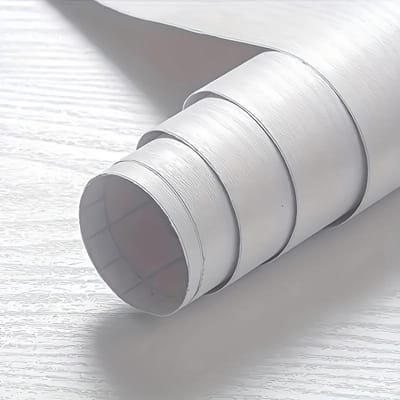 1 rol van 17,7*393,7 inch zelfklevend behang met wit houtnerfpatroon behang geschild en geplakt waterdicht en verplaatsbaar woonkamer 45*1000cm/17.7*393.7in