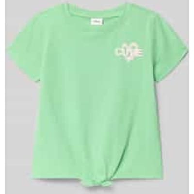 T-shirt Loose Fit met knoopdetail en print op de achterkant meisje s.Oliver