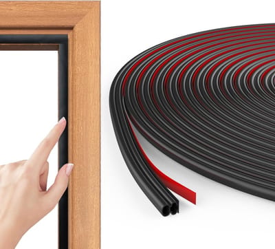 Industriële Deurstoppers en Dichtingsstrip 10 x 10mm - Zwart, 10.5m voor Geluiddemping en Isolatie
