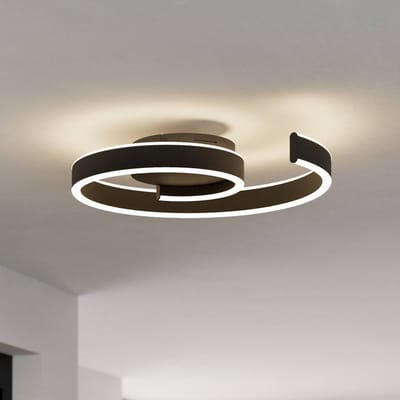 EGLO connect.z Andabaia-Z Smart Plafondlamp - 46.5 cm - Zwart/Wit - Instelbaar wit licht - Dimbaar - Zigbee