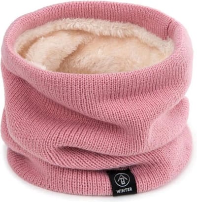 Winter - Gevoerde Nekwarmer - Gevoerde Halswarmer - Warm & Ademend - Gezichtbescherming - Comfortabel voor Buitenactiviteiten & Sport - Unisex - Roze
