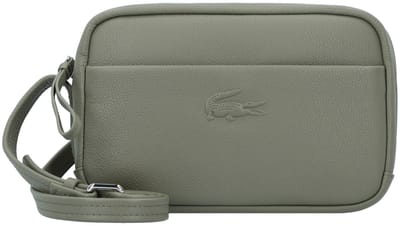 LACOSTE Leren Schoudertas City Court Crossover Bag Kaki