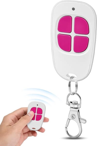 Handzender voor SCS Sentinel, 433.92 MHz, 4 Kanalen, Geschikt voor Draadloze Toepassingen, Roze, 1 Stuk