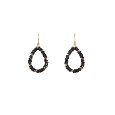 Go Dutch Label Oorhangers Drop Dangle Goud Zwart