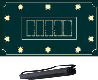 Joya Party® Luxe Pokertafel Kleed - Oprolbaar Antislip Pokerkleed en Pokermat - 2 tot 8 Spelers - Poker Speelmat - Kaartkleed - Geschikt voor Eettafel - 60 x 120cm