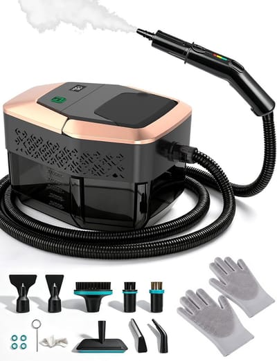 Stoomreiniger - Hoge druk reiniger - Grondige reiniging - Snelle opwarming 15 sec - 1.8 liter tank - Roségoud