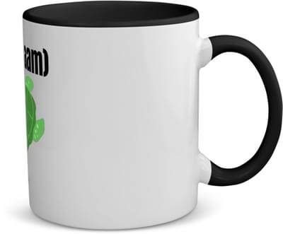 Akyol - schildpad met eigen naam koffiemok - theemok - zwart - Schildpad - schildpad liefhebbers - iemand die houdt van schildpadden - verjaardag - cadeau - kado - geschenk - 350 ML inhoud