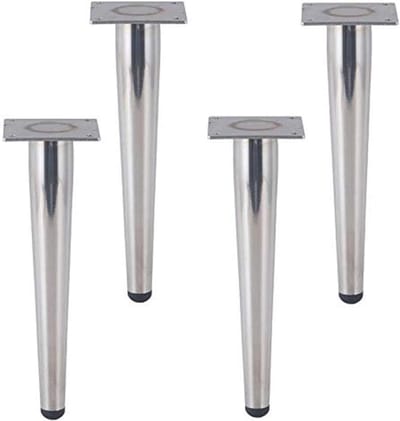 Meubelpoten RVS - Bankpoten Tafelpoten - Meubels Verhogen - Hoge Draagkracht - 30cm Set van 4 - Chroom