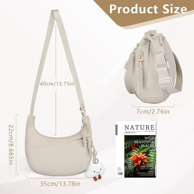 Crossbody Bag dames schoudertas, halve maan crossbody tas, corduroy tas, casual schoudertas, hobo halve maan tas met verstelbare schouderriem, buiktas dames voor werk, reizen, dagelijks gebruik