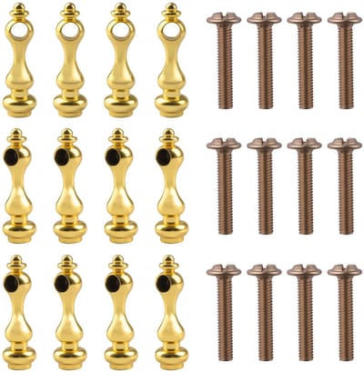 Dailygoods- Railing Beugel Goud - 12 Stuks - Metalen Plank Montagebasis - Decoratieve Leuning Steunstandaards - Meubelconnectoren - 40 × 6 mm - Meubelsteun