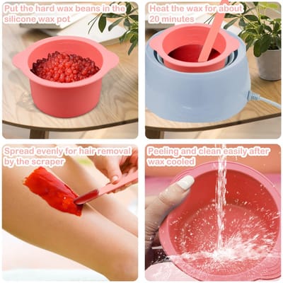 Dailygoods- Waswarmer Siliconen - 2 Stuks - Herbruikbare Kom - Waterdicht - Antiaanbaklaag - Gemakkelijk Schoon te Maken - Wax Liner