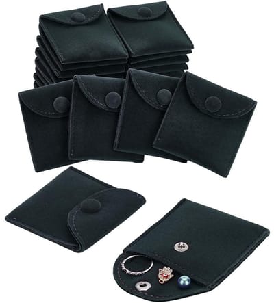Allecto - Fluwelen Sieraden Pouches - Luxe Opbergzakken - Leisteen Grijs - Cadeauverpakking - Sieraden Verpakking - Geschikt voor Dames - 24 Stuks