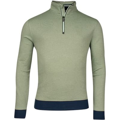 Baileys Trui Sweatshirt Half Zip Two Tone Texture Jacquard Interlock Pastel Groen / male