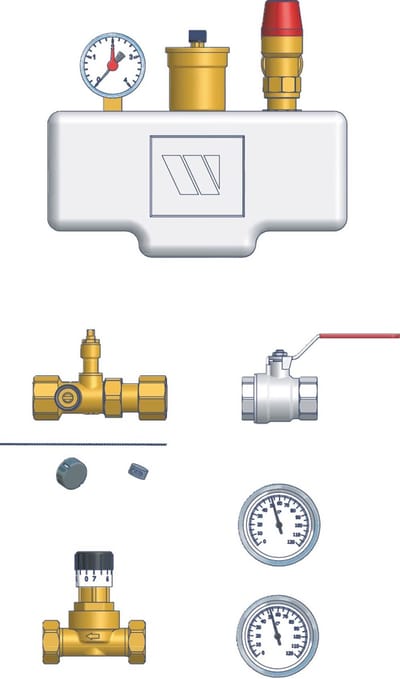 Bosch Accessoires Bodemwarmtepompen Nr. 1121 Verwarmingscircuitsysteempakket, 7719002835