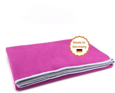 sleepling 150 x 200 cm premium plaid | knuffel- en sofadeken | van katoenmix | Made in Germany | wasbaar op 30 graden | bessenpink