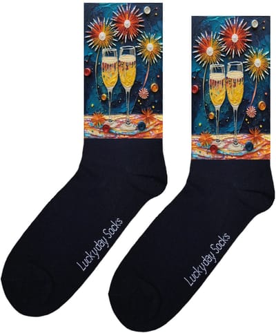 Nieuwjaar - Trouwen - Champagne - Opkikker - Grappige sokken - Valentijn cadeau - Verjaardag cadeau - Pensioen - Sint cadeau - Leuke sokken - Vrolijke sokken - Cadeautje - Grappig cadeau - Bruiloft - Kerstcadeau - Vaderdag - Moederdag - Maat 37-44
