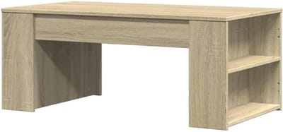 vidaXL Salontafel 102x55x42 cm bewerkt hout sonoma eikenkleurig, bijzettafel, woonkamertafel, middentafel, banktafel, bank tafel, accenttafel