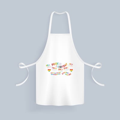Akyol - lgbtq cadeau - Keukenschort - Lgbt - queer - pride month - lgbtq vlag - gay pride - met tekst - opdruk - leuke pride spullen - verjaardag - cadeau - gift - 82 bij 71 cm