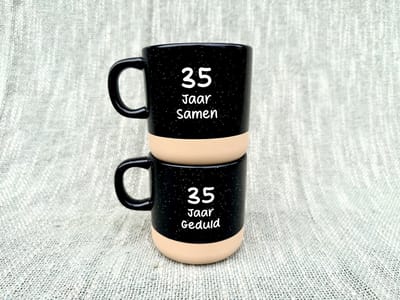 Mokken set - 35 jaar getrouwd - 35 jaar getrouwd cadeautje - 35 jaar getrouwd versiering - 35 jaar huwelijk cadeau - Trouwdag - Trouwdag cadeau - Huwelijkscadeau - Trouwdag jubileum - Jubileum huwelijk