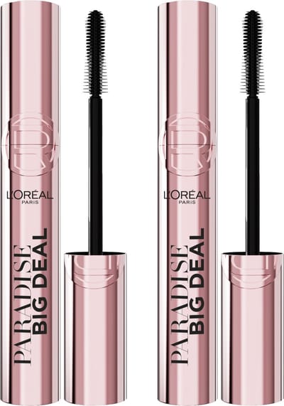 L’Oréal Paris Paradise Big Deal Mascara - Opbouwbare volume en lengte - Zijdezachte applicatie zonder klontjes - Zwart - 2x