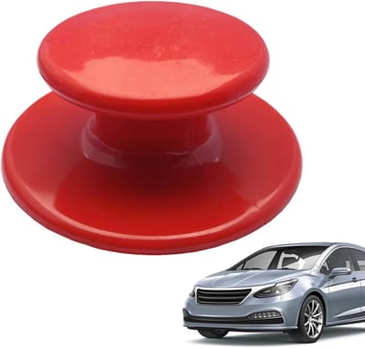 Wax Applicator - Polijstpad Spons - Auto Waxen - Met Handvat - 1 Stuk - Oranje Rood