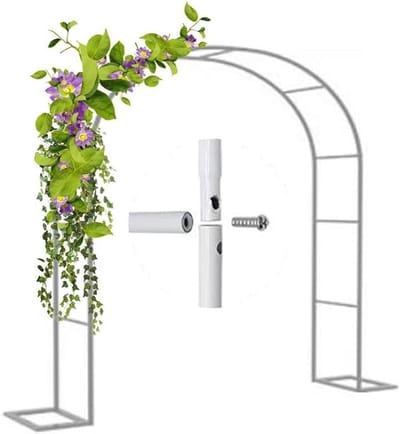Trouwboog Tuin - Bloemenboog Metaal - Decoratie Bruiloft - Stevig Stalen Frame - 220 x 350 cm - Zwart