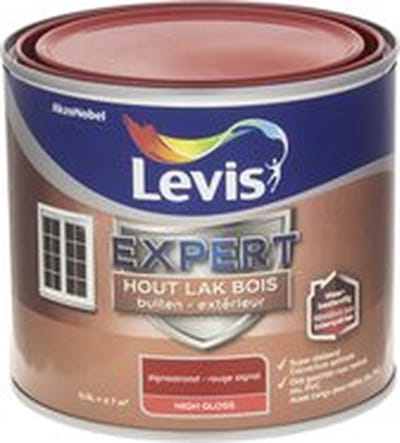 Levis - Expert Hout Lak Buiten High Gloss - Signaalrood - 0,5 L