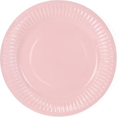 Bordjes licht poeder roze - 6 stuks - babyshower / geboorte meisje