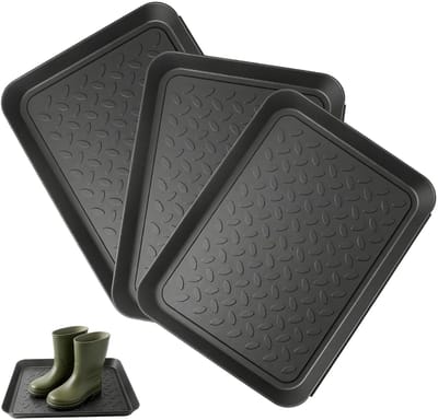 Plastic Lade met Verhoogde Randen Antislip Wasbare Multifunctionele Plantenrek Mat Huisdier Water Voedsel Kom 35 x 27,5 x 3 cm voor Thuis Tuin Wellies