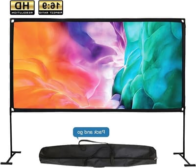 Projectiescherm Met Standaard - Filmdoek Buiten - Buitenfilms Kijken - Rimpelvrij Polyester - 120 Inch - Wit