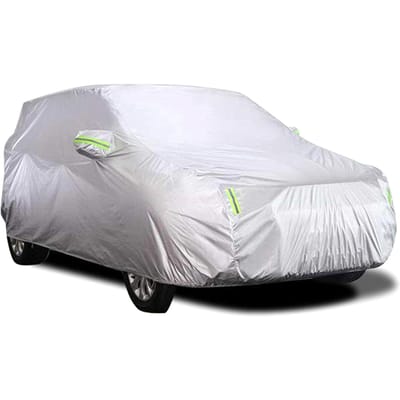 Autohoes Volledige sedanhoezen met reflecterende strip Zonnebrandcrème Bescherming Stofdicht en waterdicht UV M wit