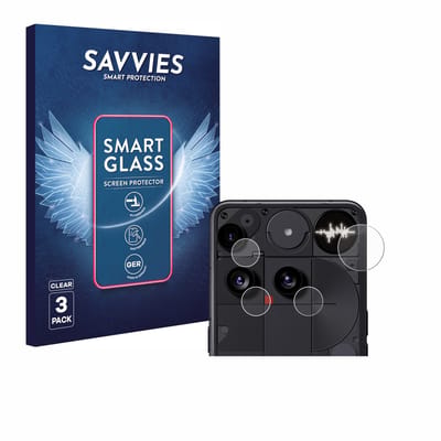 3 Stuks Savvies Screenprotector - geschikt voor Nothing Phone (3) (ALLEEN Camera Lens) - beschermfolie glas transparant