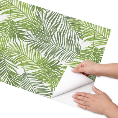 Coloray Meubel Wrap Folie - Groente Meubelfolie - 50x100 cm - Decoratiefolie Tropische bladeren - Meubel Wrap Folie - Tropisch Meubelfolie - Plakfolie Meubels - Keuken decoratie - Bloemen en planten