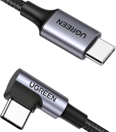 UGREEN - SNELLE - KABEL DUURZAAM HOEK USB-C NAAR USB-C 0,5M ZWART