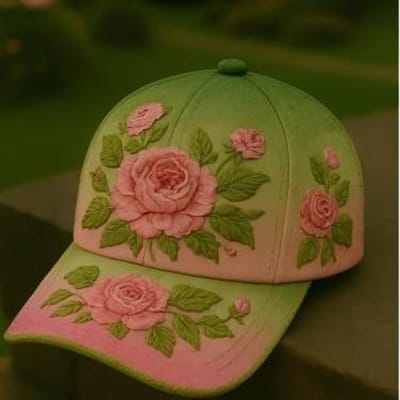 Elegante En Elegante Dames Baseball Creatief Cadeau Polyester Unisex Hoed Vintage Ademende Bloemenpet Retro Geborduurde Hoed brown