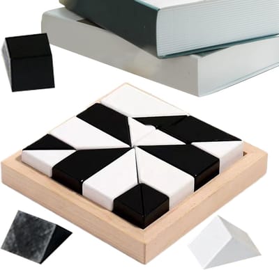 Blokpuzzels - Houten Puzzel - Educatief Spel - Verborgen Blokken - 116 x 28 cm