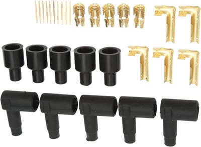 Kabelsleeves voor bougiekabels, 30 stuks zwarte rubberen slangen voor 6-10 mm draden, hittebestendig en duurzaam