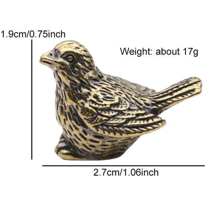 Klein Mussenvogelbeeld Metaal Messing Theehuisdier Tafelornament Huisdecoratie Accessoires Retro Vogel Dier Figuurtjes Miniaturen Handwerk