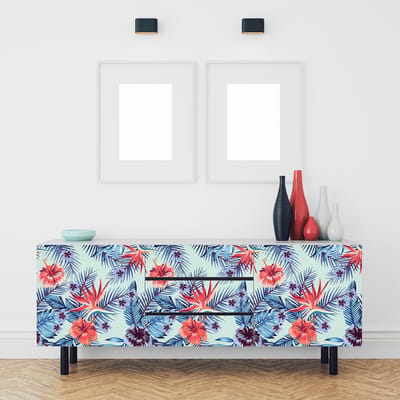 Meubelsticker met tropisch patchworkpatroon, 40 x 60 cm