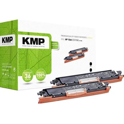 KMP Toner vervangt HP 126A, CE310A Compatibel 2-pack Zwart 2400 bladzijden H-T148D 1226,0021