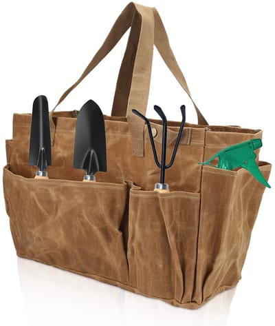 JHUBERS- Tuin Tas Waterdicht - Grote Capaciteit - Opbergtas - Tuin Gereedschap Houder - Canvas - Slijtvast