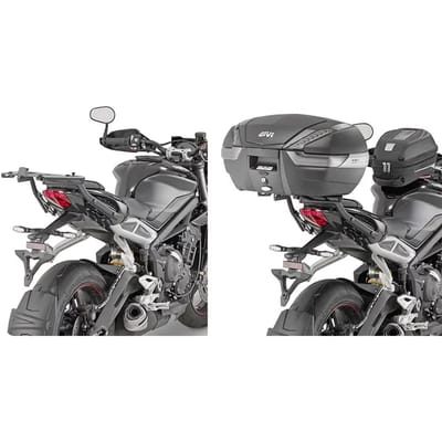Motorfiets topkoffer steun Givi Monokey ou Monolock Triumph Street Triple 765 (17 à 20)