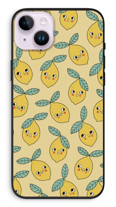 Case Company® - Hoesje geschikt voor iPhone 14 Plus hoesje - Citroenen - Biologisch Afbreekbaar Telefoonhoesje - Bescherming alle Kanten en Schermrand