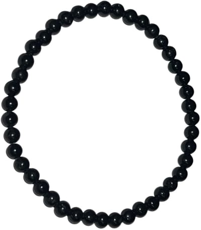 Kralenarmband 4mm Toermalijn zwart