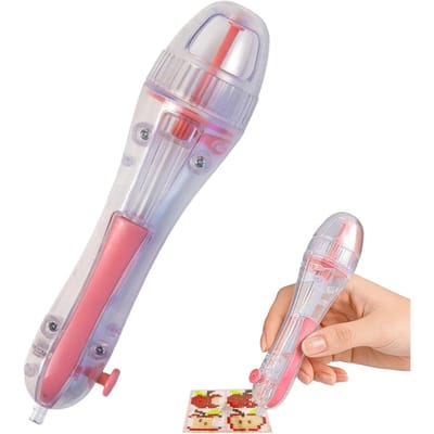 Automatische Kralen Dispenser Pen 2,6 mm Druk Kralen Tool Voor Sieraden Maken Diy Kunst Ambachten Precisie Diamant Schilderij Plukker roze