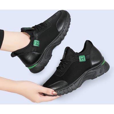 Dames Nieuwe Schoenen voor Lente Modieuze Stijlvolle Outfit Casual Schoenen Stoffen Schoenen Lichtgewicht Sneaker 40 black
