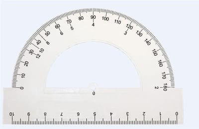 Grand Kantoormeter 180 graden - 10 cm, transparant