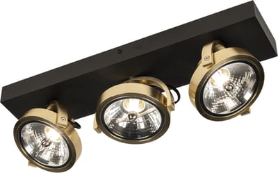 Lumidora Opbouwspot 75063 - SUNNY - 3 Lichts - G9 - Zwart - Goud - Messing (kleur) - Metaal