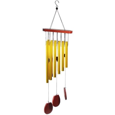 Windorgel met 12 buizen en drie windvangers - 70x22 cm