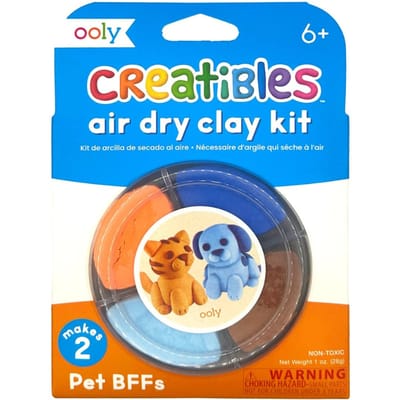 Ooly - Creatibles - Mini air dry clay kit - Pet BFF's - 4 Kleikleuren